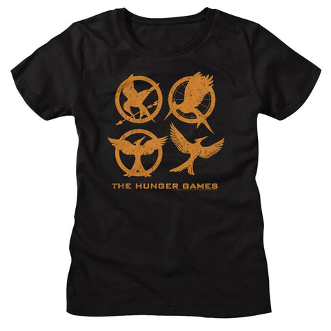 Hunger Games Black Ladies Short Sleeve Tshirt
