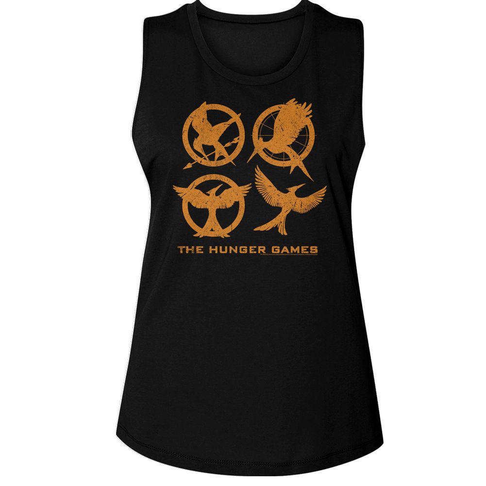 Hunger Games Black Ladies Muscle Tank