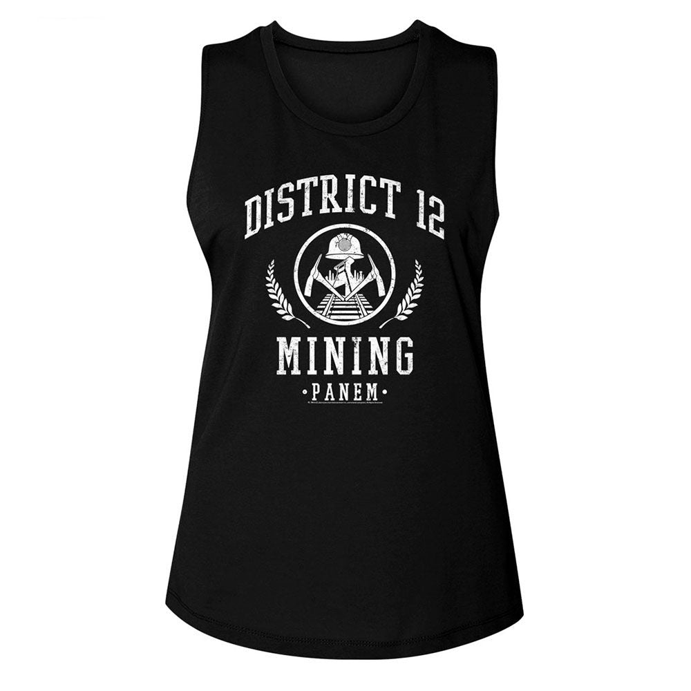 Hunger Games Black Ladies Muscle Tank