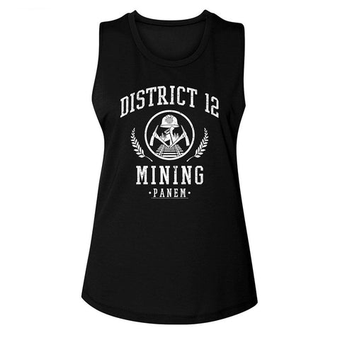 Hunger Games Black Ladies Muscle Tank