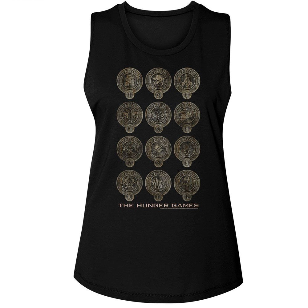 Hunger Games Black Ladies Muscle Tank