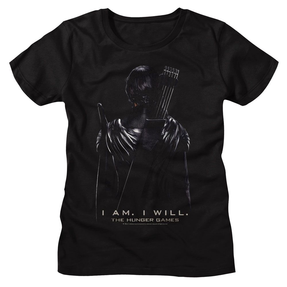 Hunger Games Black Ladies Short Sleeve Tshirt