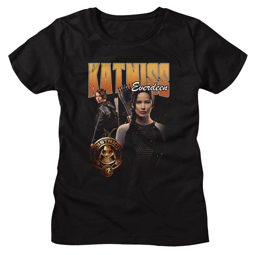 Hunger Games Black Ladies Short Sleeve Tshirt