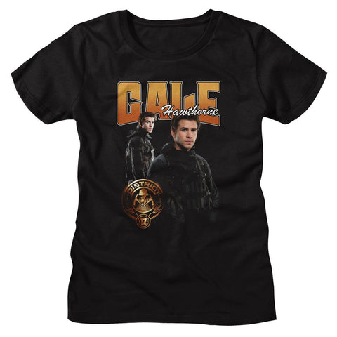 Hunger Games Black Ladies Short Sleeve Tshirt