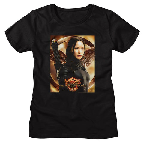 Hunger Games Black Ladies Short Sleeve Tshirt