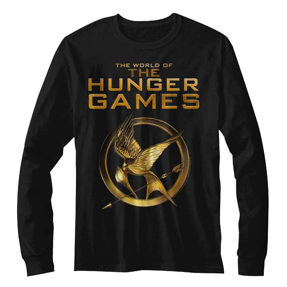 Hunger Games Black Adult Long Sleeve Tshirt