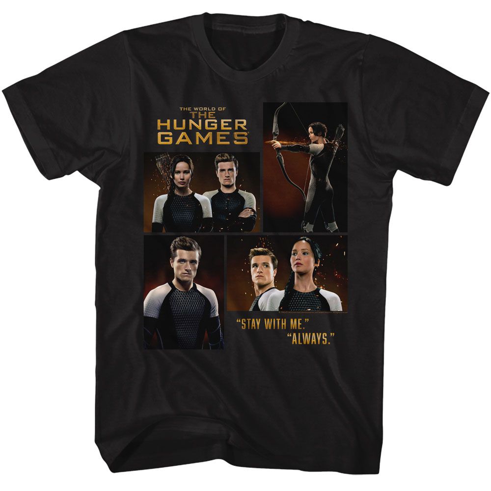 Hunger Games Black Adult Short Sleeve Tshirt