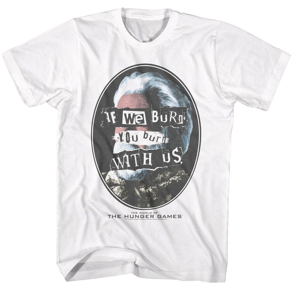 Hunger Games White Adult Short Sleeve Tshirt