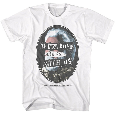 Hunger Games White Adult Short Sleeve Tshirt