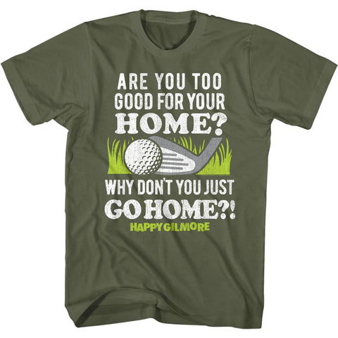 Happy Gilmore Military Green Adult Short Sleeve Tshirt
