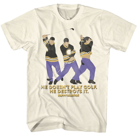 Happy Gilmore Natural Adult Short Sleeve Tshirt
