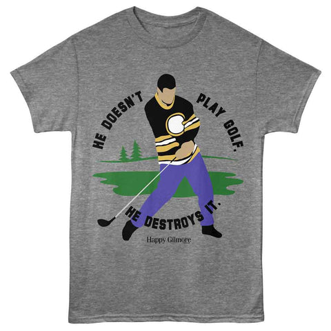 Happy Gilmore Graphite Heather Adult Short Sleeve Tshirt
