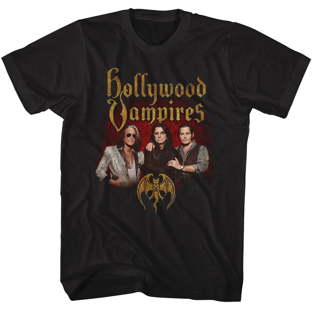 Hollywood Vampires Black Adult S/S Tshirt