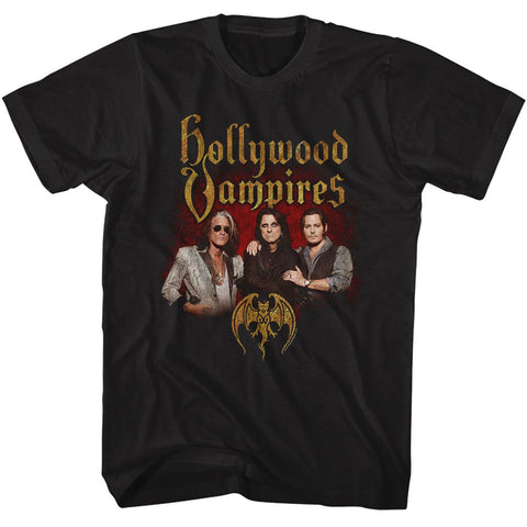 Hollywood Vampires Black Adult S/S Tshirt