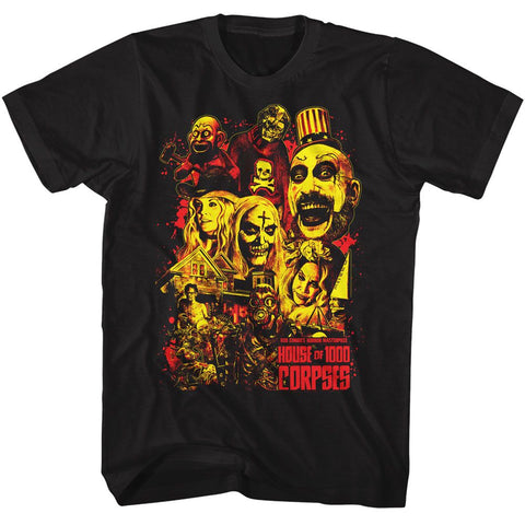 House Of 1000 Corpses Black Adult Short Sleeve Tshirt