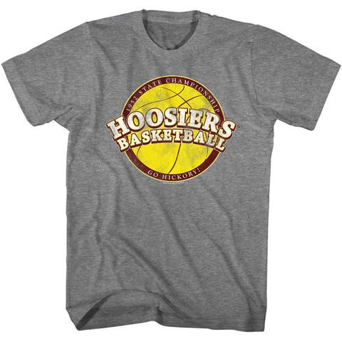 Hoosiers Graphite Heather Adult Short Sleeve Tshirt