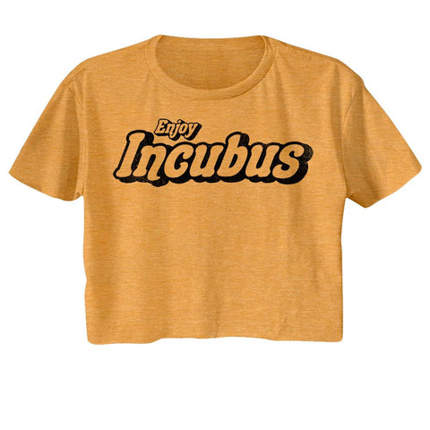 Incubus Antique Gold Ladies S/S Festival Cali Crop