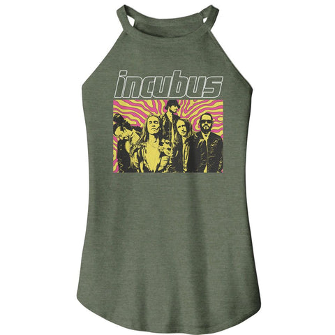 Incubus Military Green Ladies Sleeveless Rocker Tank