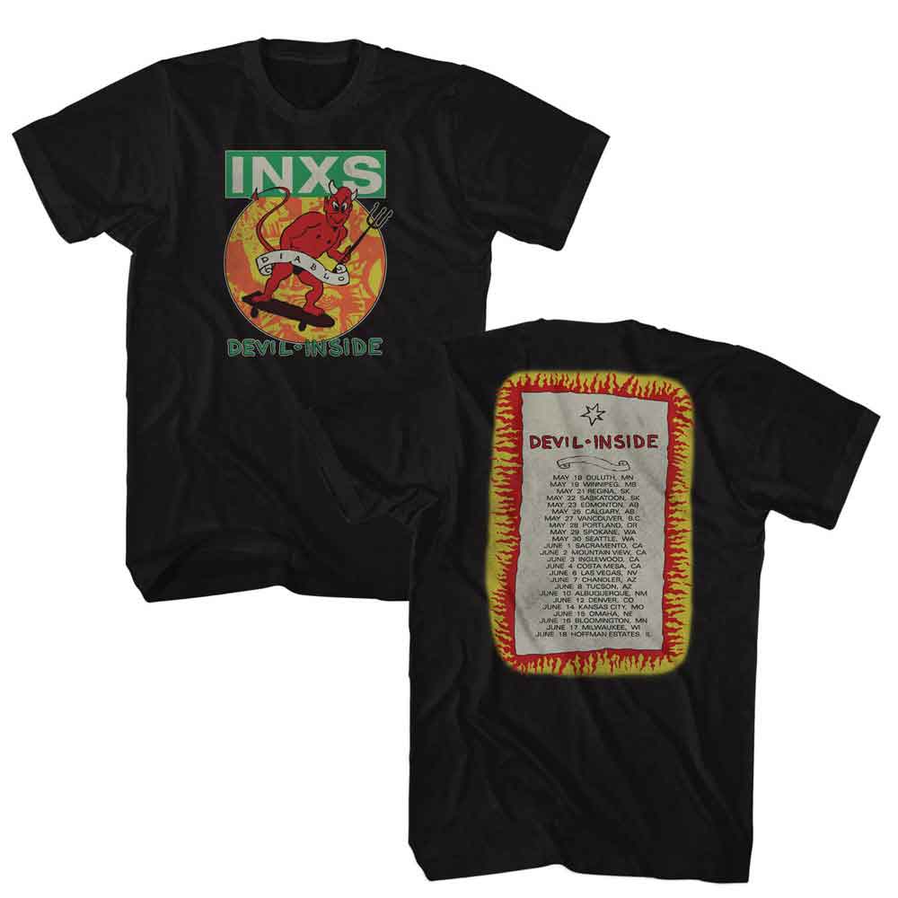 Inxs Black Adult S/S Tshirt