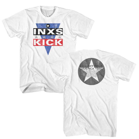 Inxs White Adult S/S Tshirt