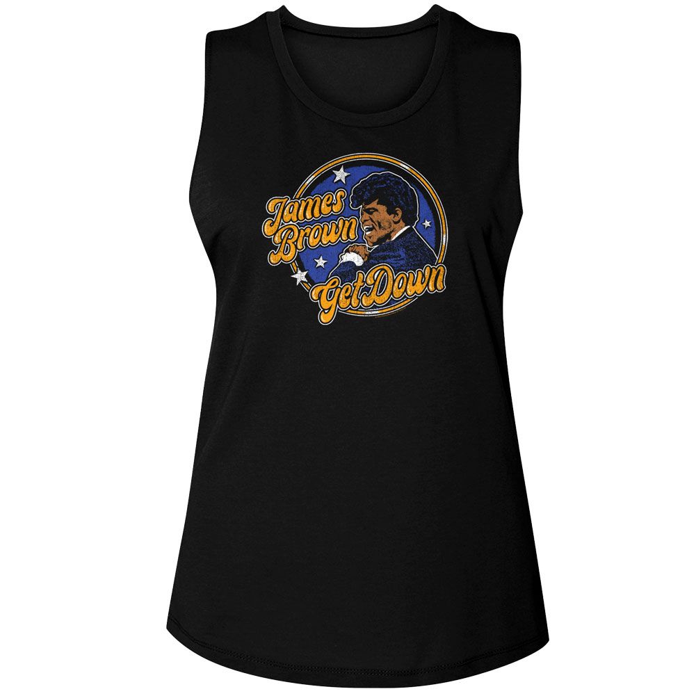 James Brown Black Ladies Muscle Tank