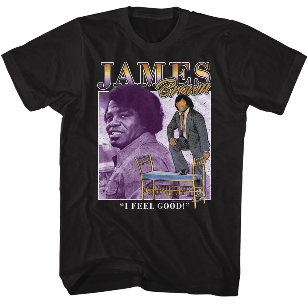 James Brown Black Adult S/S Tshirt