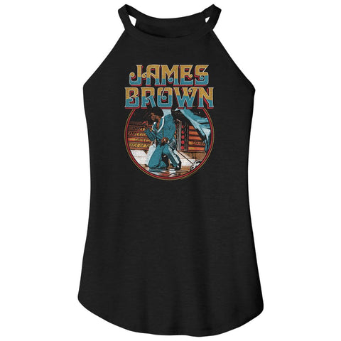 James Brown Black Ladies Sleeveless Rocker Tank