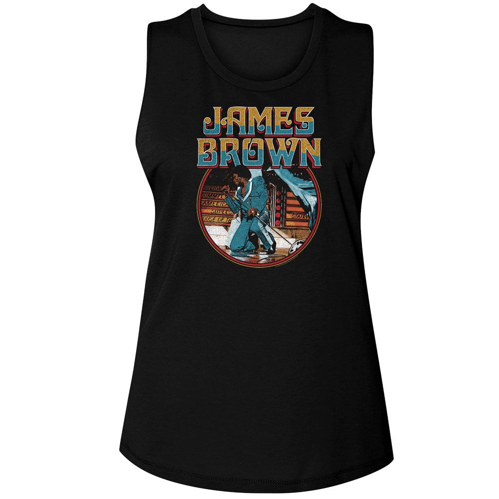 James Brown Black Ladies Muscle Tank