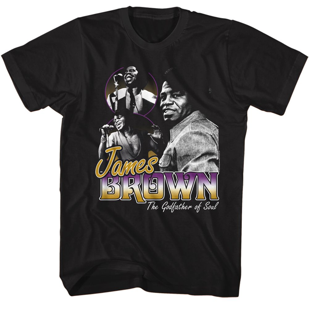 James Brown Black Adult S/S Tshirt