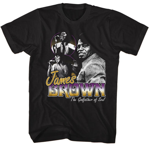 James Brown Black Adult S/S Tshirt