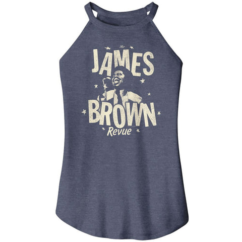 James Brown Navy Frost Ladies Sleeveless Rocker Tank