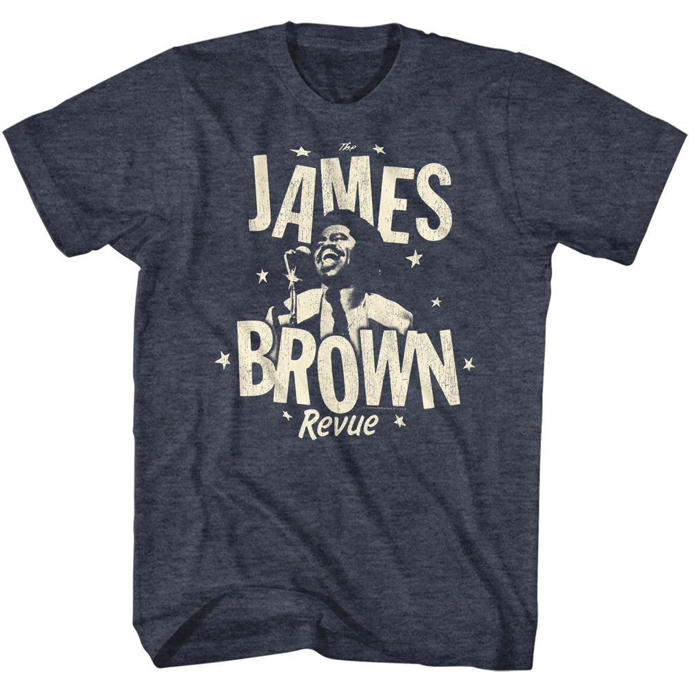 James Brown Navy Heather Adult S/S Tshirt