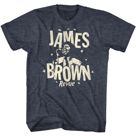 James Brown Navy Heather Adult S/S Tshirt