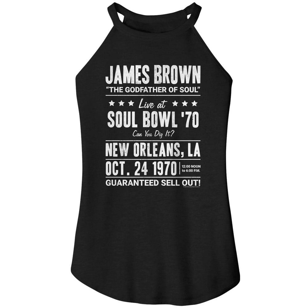 James Brown Black Ladies Sleeveless Rocker Tank