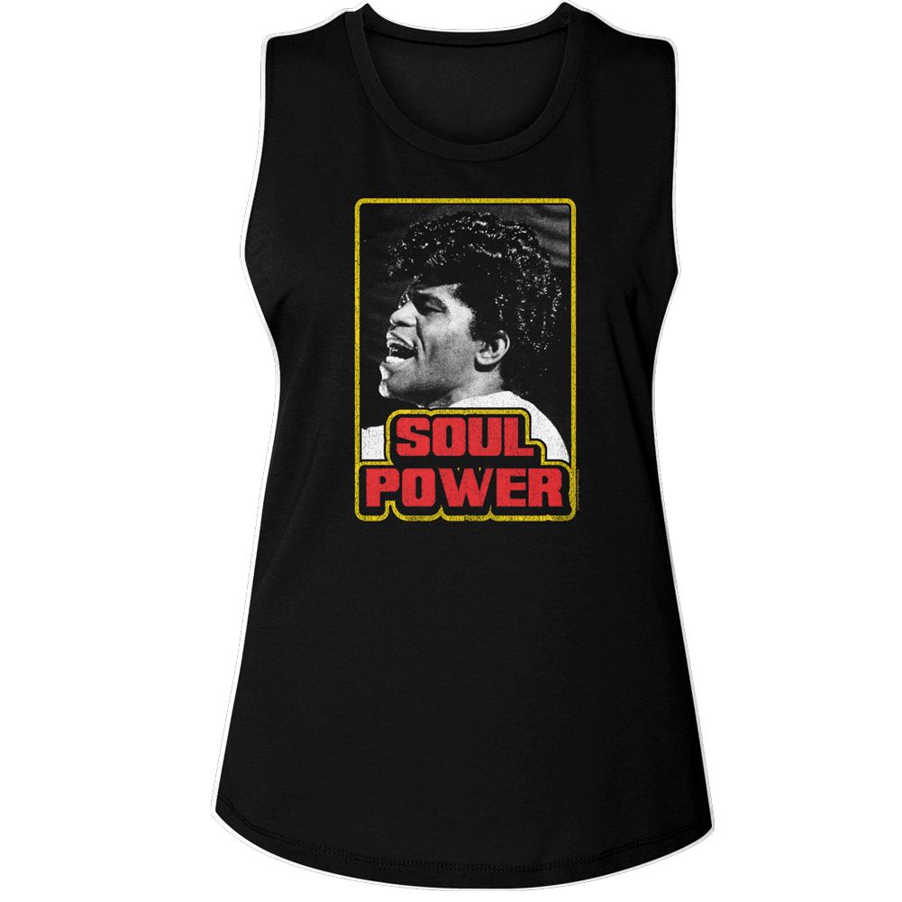 James Brown Black Ladies Muscle Tank