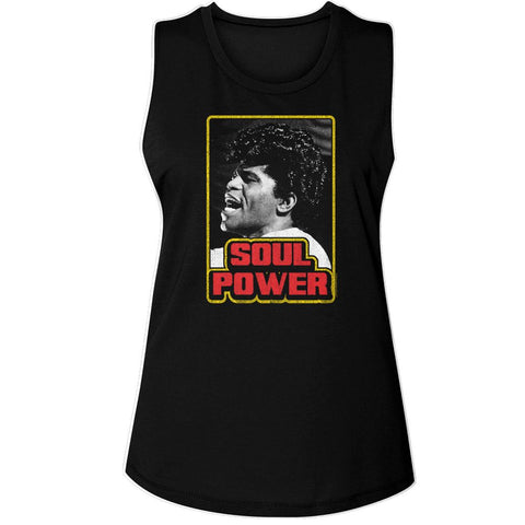 James Brown Black Ladies Muscle Tank