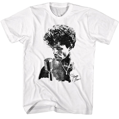 James Brown White Adult S/S Tshirt