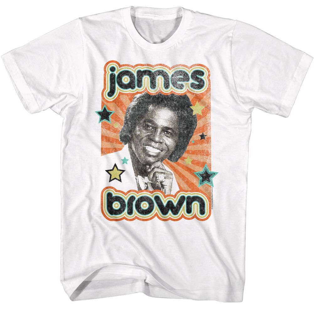 James Brown White Adult S/S Tshirt