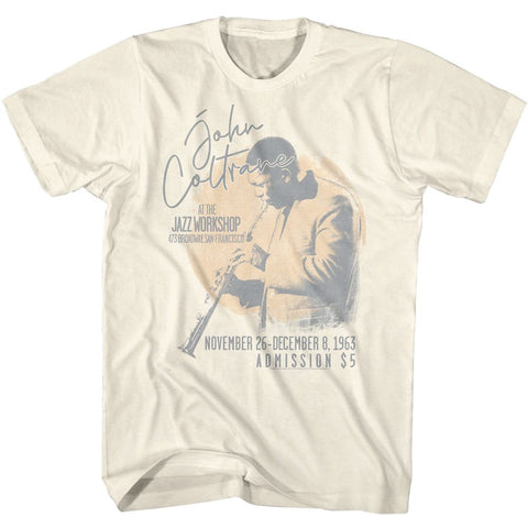 John Coltrane Natural Adult S/S Tshirt