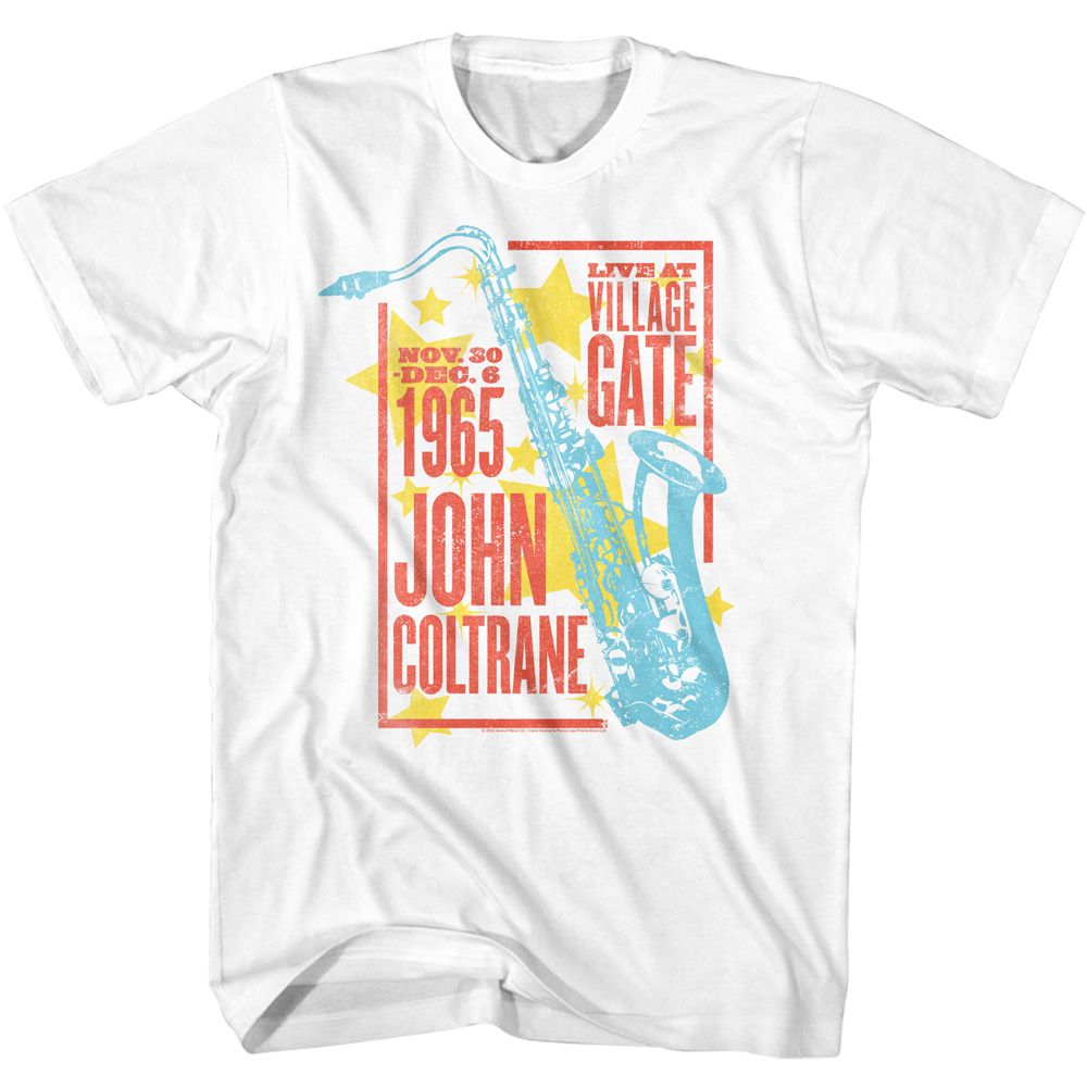 John Coltrane White Adult S/S Tshirt