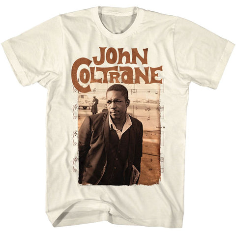 John Coltrane Natural Adult S/S Tshirt