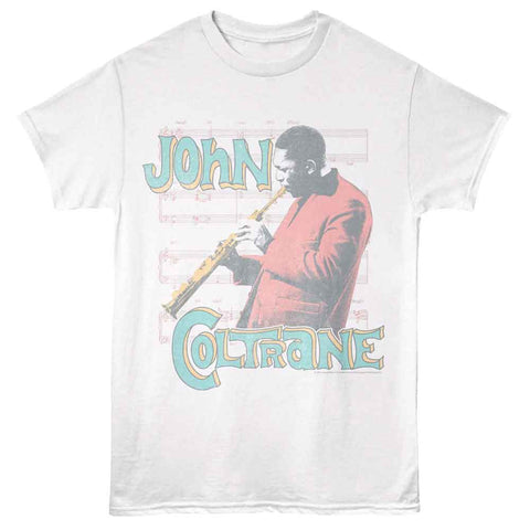 John Coltrane White Adult S/S Tshirt