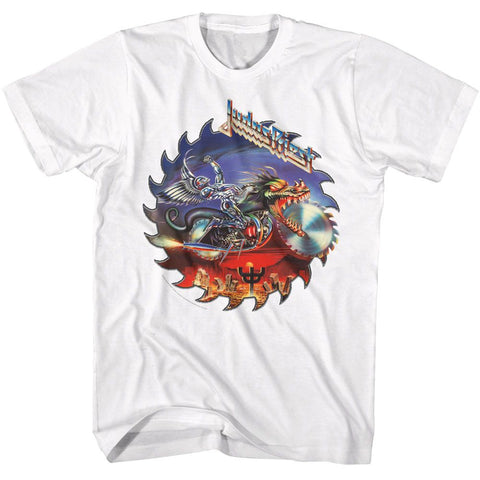 Judas Priest White Adult S/S Tshirt