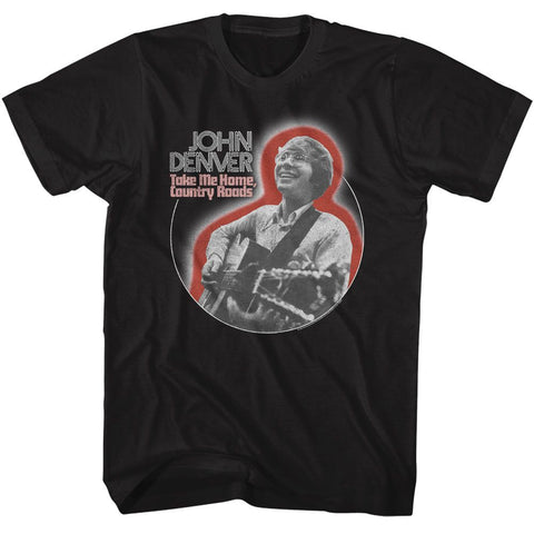 John Denver Black Adult S/S Tshirt