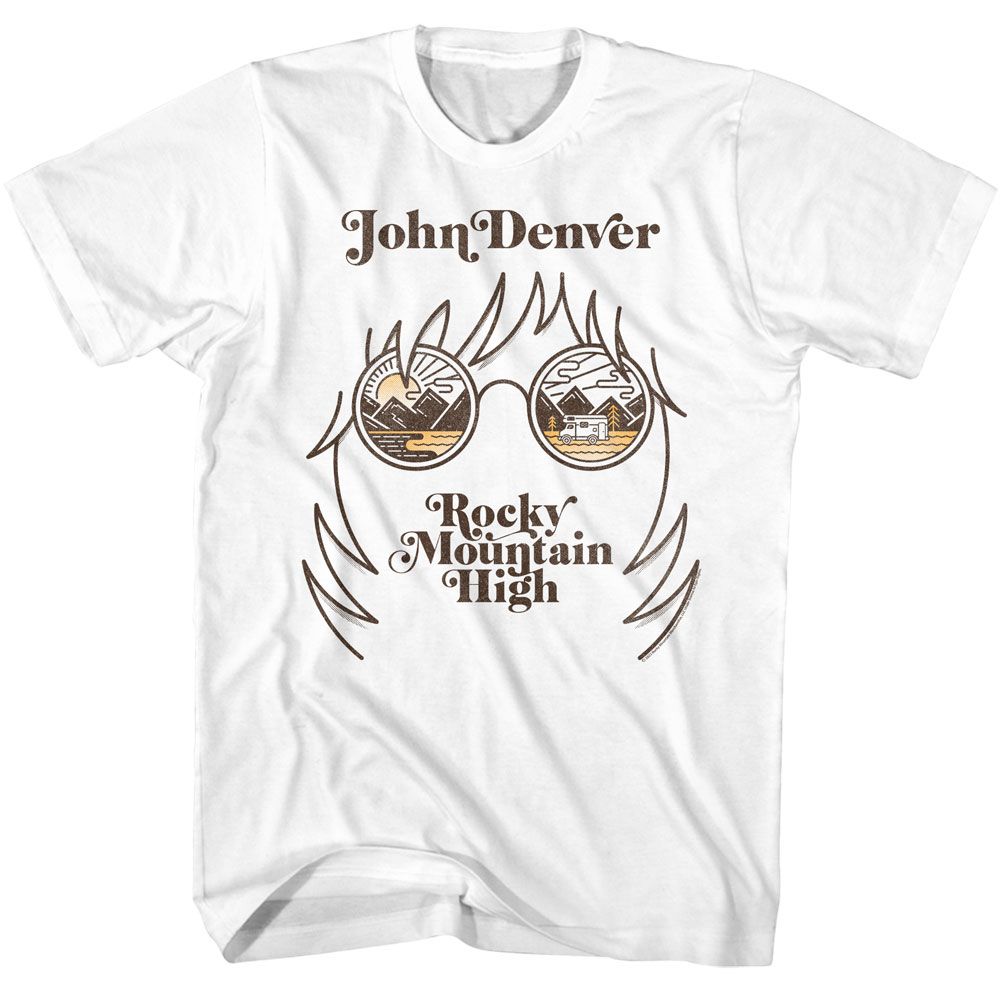 John Denver White Adult S/S Tshirt
