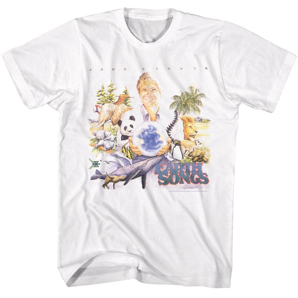 John Denver White Adult S/S Tshirt