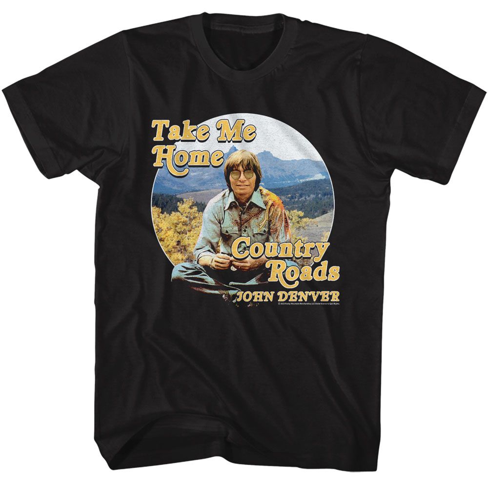 John Denver Black Adult S/S Tshirt