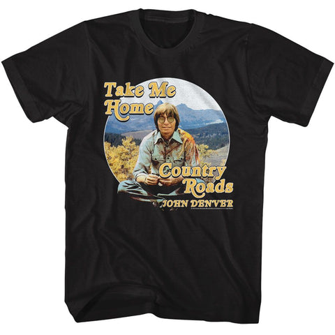 John Denver Black Adult S/S Tshirt