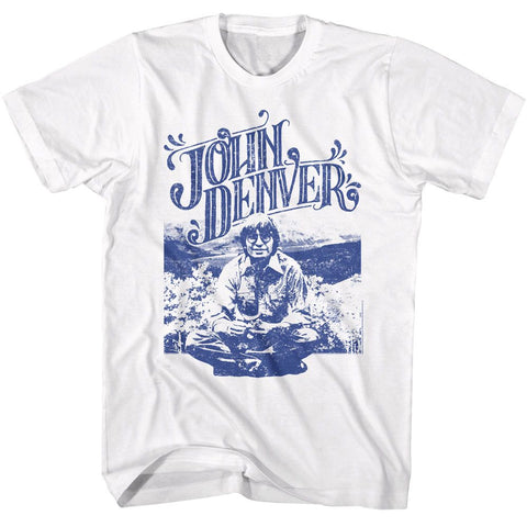 John Denver White Adult S/S Tshirt