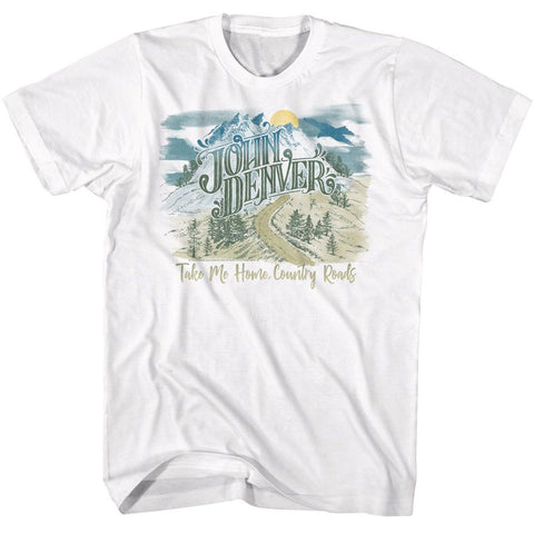 John Denver White Adult S/S Tshirt